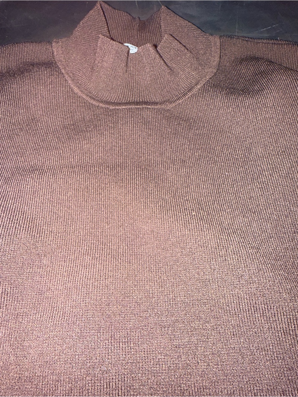 Babaton - Mock Neck Long-Sleeve Top in Brown - Picture 3 of 5